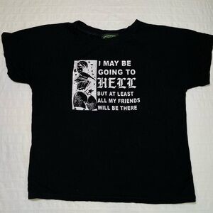 O'Mighty Black Graphic Baby Tee